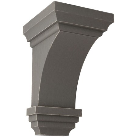 Ekena Millwork 3 1/2"W x 3 3/4"D x 6"H Mini Jefferson Wood Vintage Decor Corbel, Reclaimed Grey CORWD03X03X06JEGY